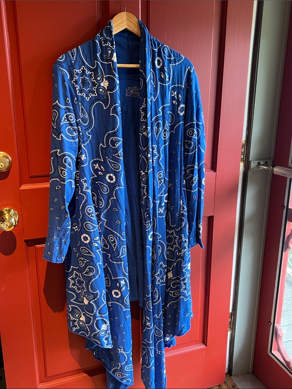 Bandana sweater/ coat. 3 in red grey and blue.